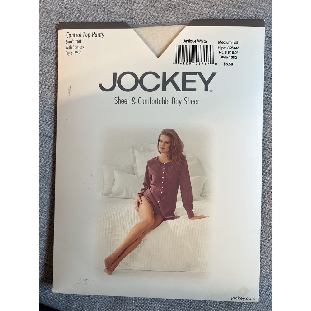 Jockey Sheer & Comfortable Day Sheer Control Top Medium Tall Antique White 1952